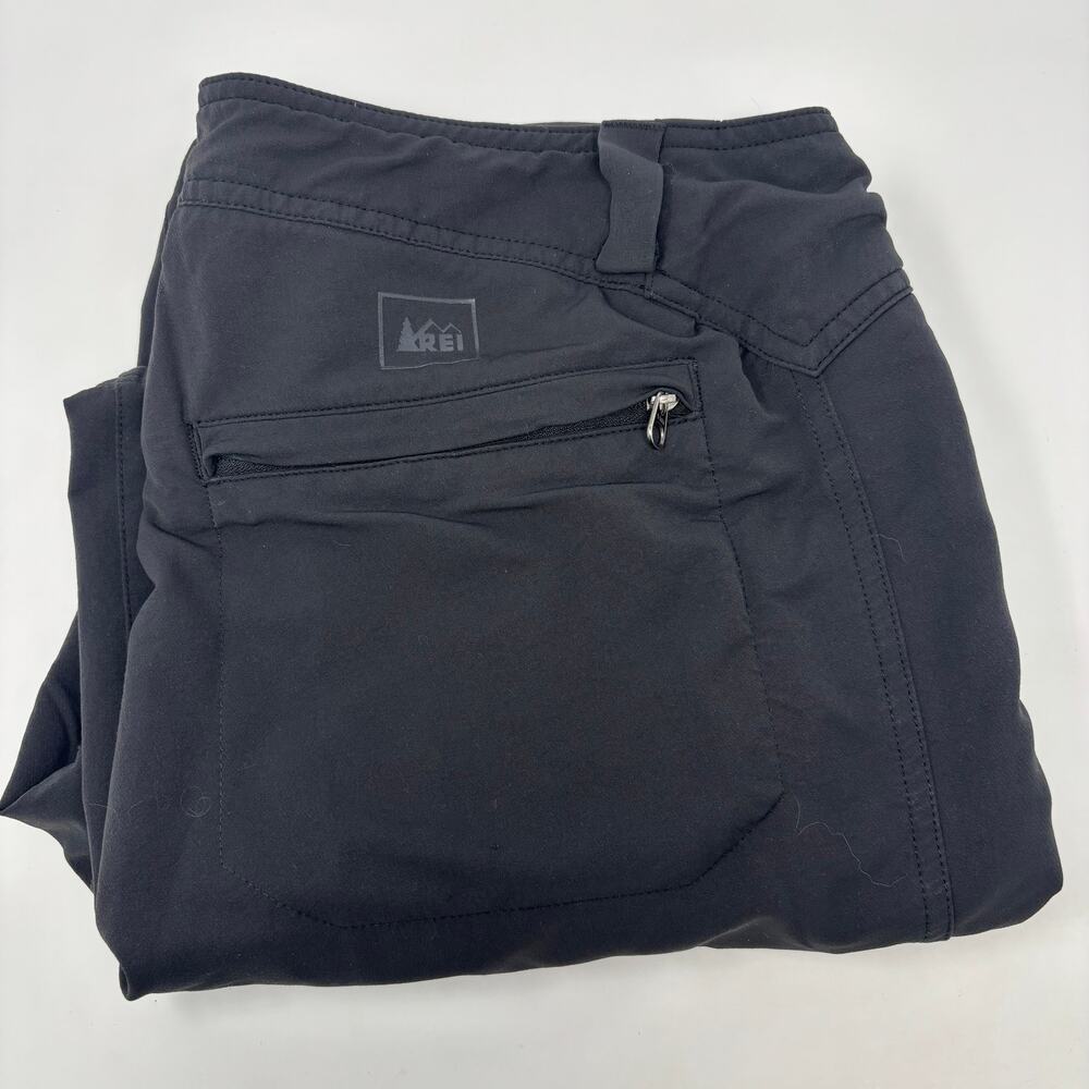 REI Mens 36x32 Black Nylon Blend Zipper Leg Hiking Pants